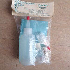 Vintage Craft Tip-Pen Set 4 Tips Craft Paint Glitter Glues Graphite Powder